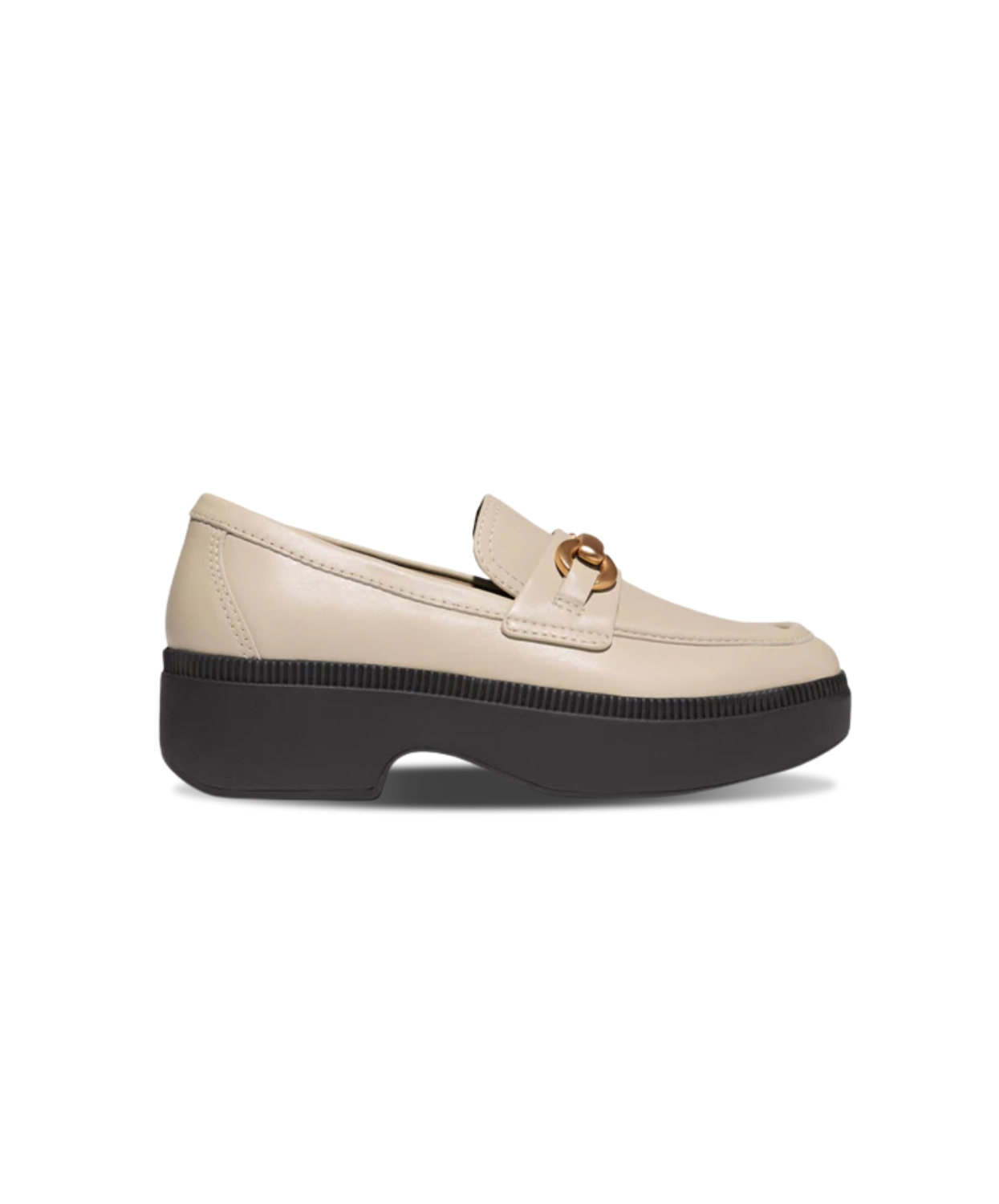 Fitflop F-Luma Chunky Snaffle Leather Demi Wedge Loafers