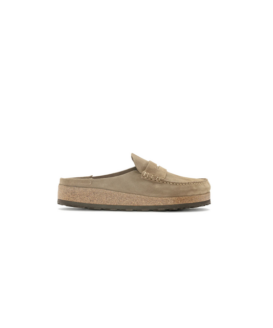 Birkenstock Naples Suede Leather Taupe Clogs